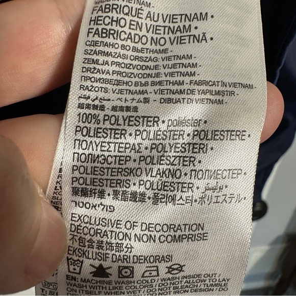 Air Jordan lined hooded jacket size youth XL, front zip, pockets, blue - Picture 9 of 15